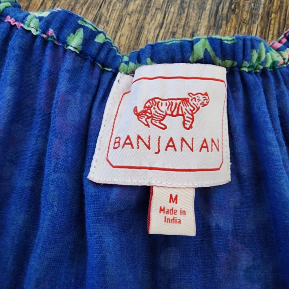 Banjanan Artemis Floral Dress Blue Medium - Picture 12 of 14